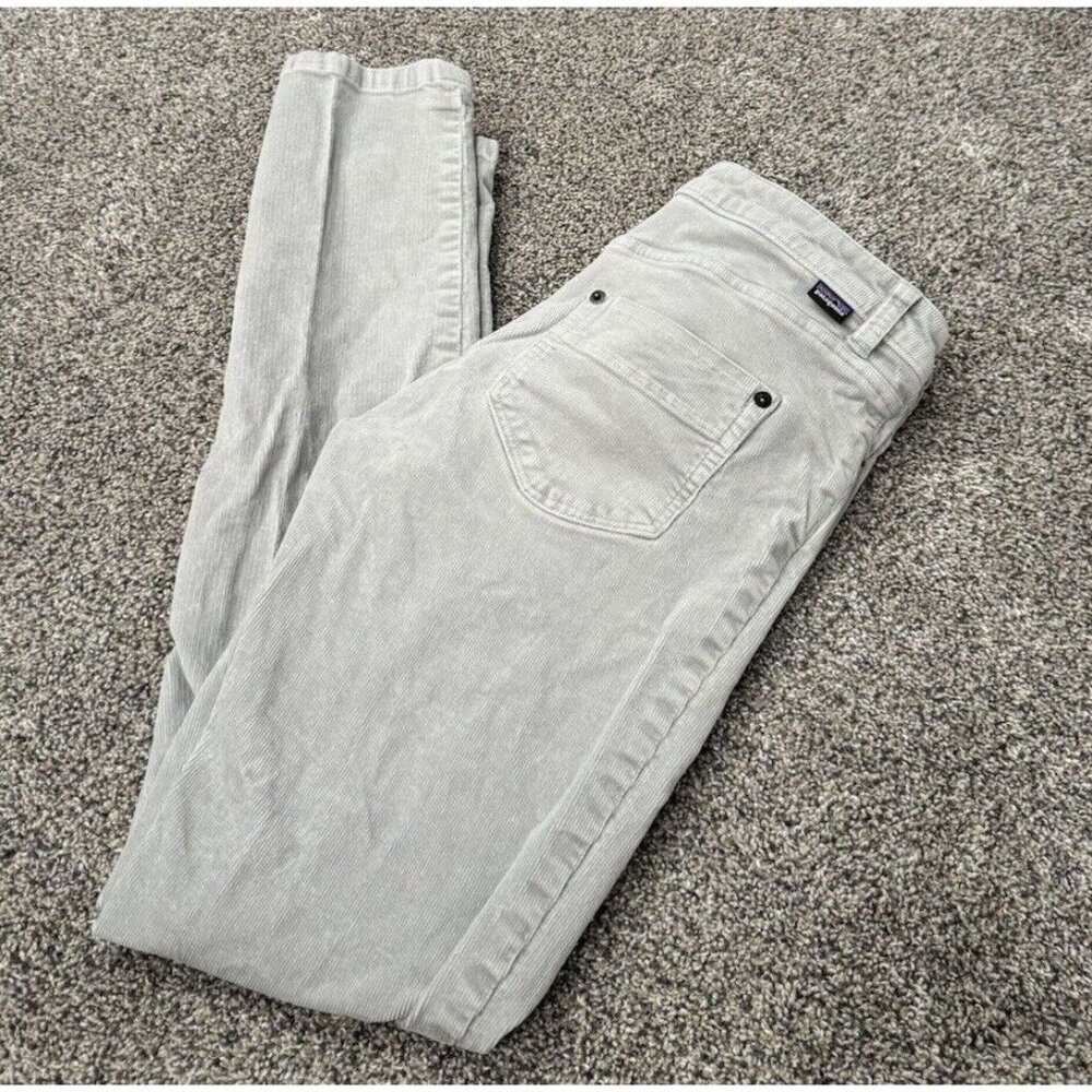 Patagonia Women’s Grey Corduroy Skinny Pants Size 29 EUC